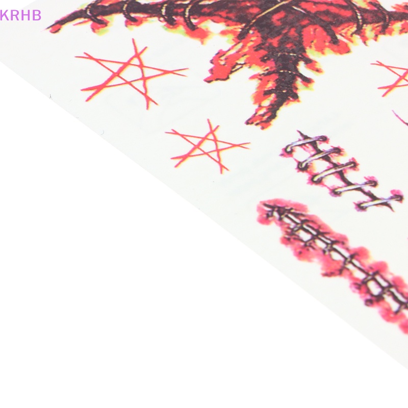 Set 10 Tấm Hình Xăm Dán Chủ Đề Halloween Độc Đáo Mới