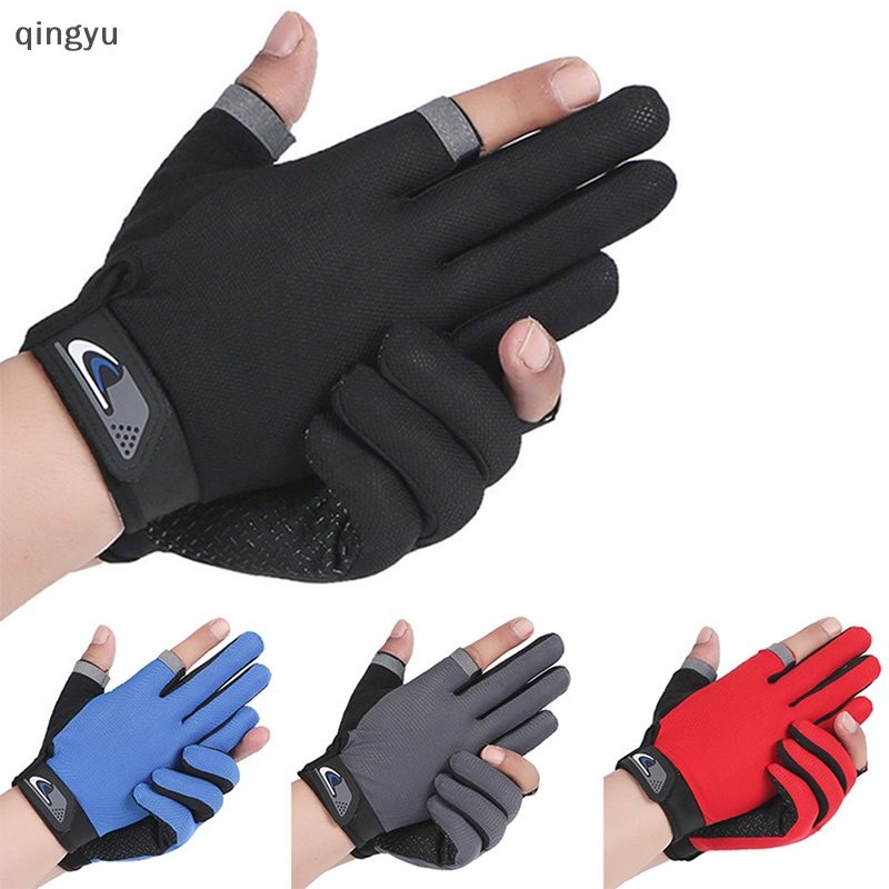 Găng Tay Hai Ngón Chống Nắng Chống Trượt Thoáng Khí Có Thể Chạm Màn Hình Cảm Ứng Cho Nam Nữ