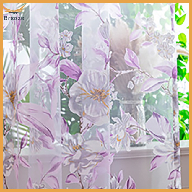 Rèm Cửa Sổ Bỏ Túi In Họa Tiết Hoa Giảm Tiếng Ồn Tiện Dụng Trang Trí Nhà Cửa