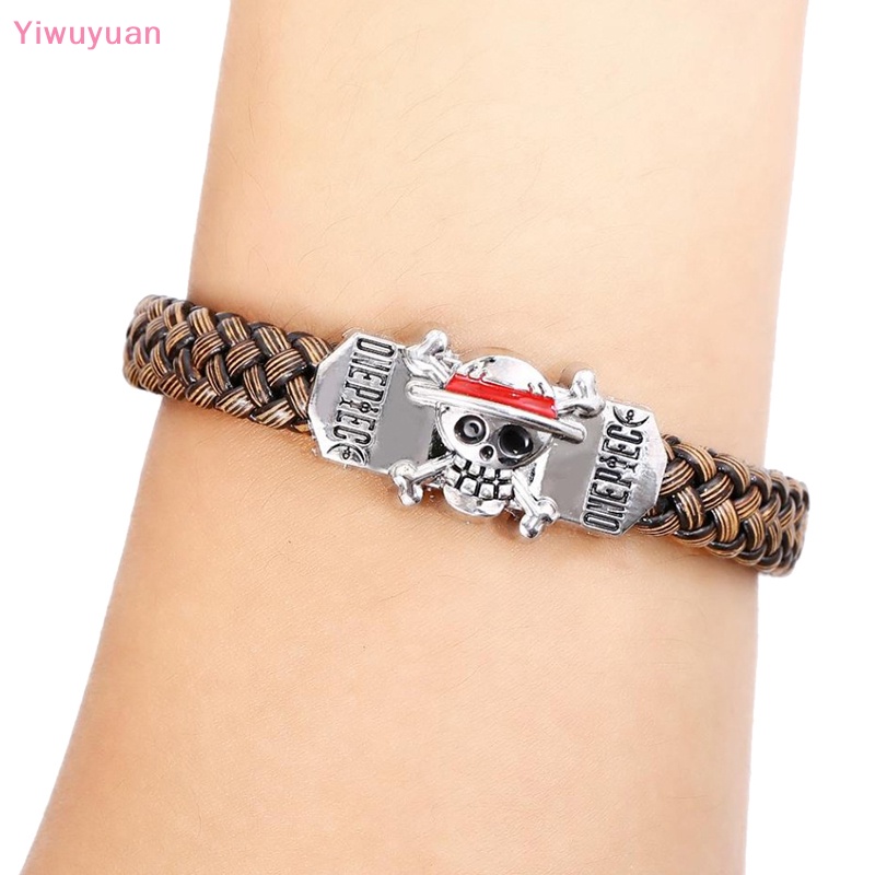 Vòng Tay Dây Da Bện Màu Đen Họa Tiết Cướp Biển Yiwuyuan > Phong Cách Punk Dành Cho Nam Nữ