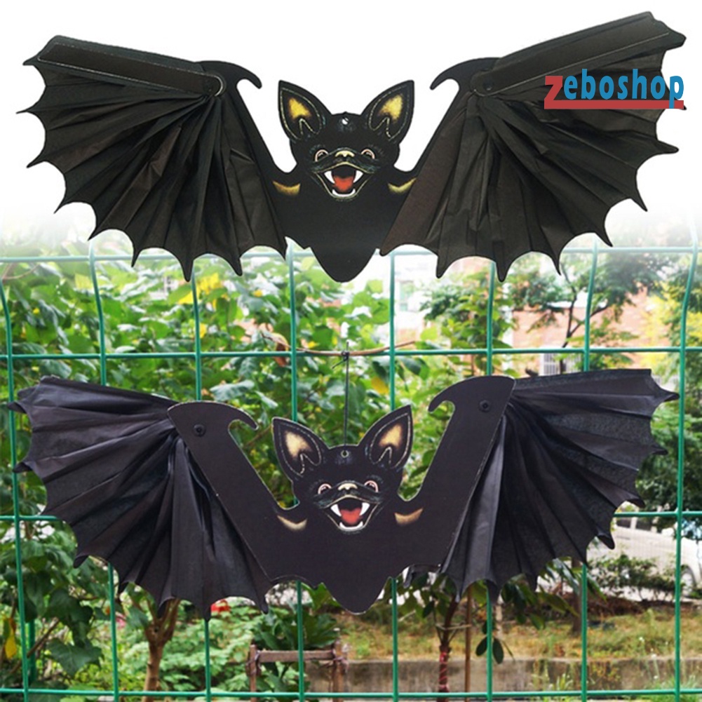 Phụ Kiện Treo Trang Trí Halloween Hình Dơi Hai Mặt Có Thể Gập Lại