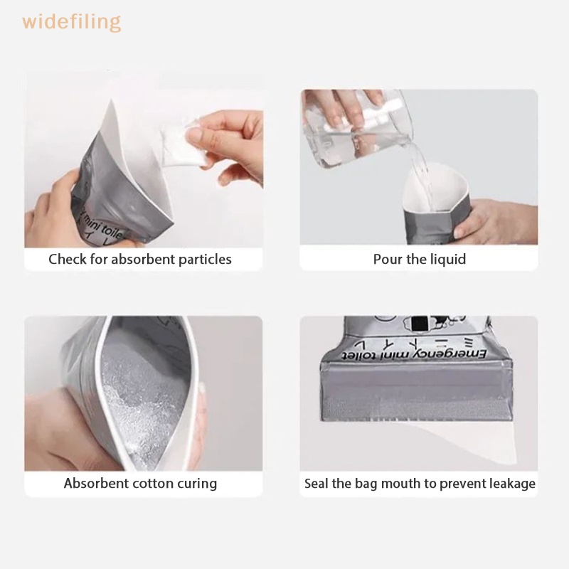 Bộ 1 / 4 Túi Đi Vệ Sinh Khẩn Cấp 700Ml Tiện Lợi