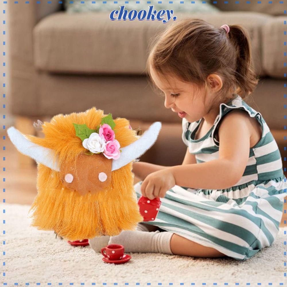 CHOOKEY Bò Nhồi Bông Mềm Mại Trang Trí Nhà Cửa
