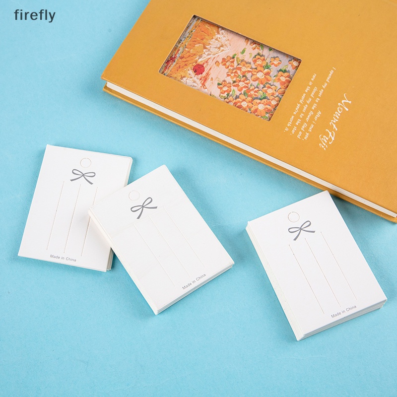 Set 50 Thẻ Giấy Màu Trắng Làm Kẹp Tóc Trang Sức Thủ Công DIY