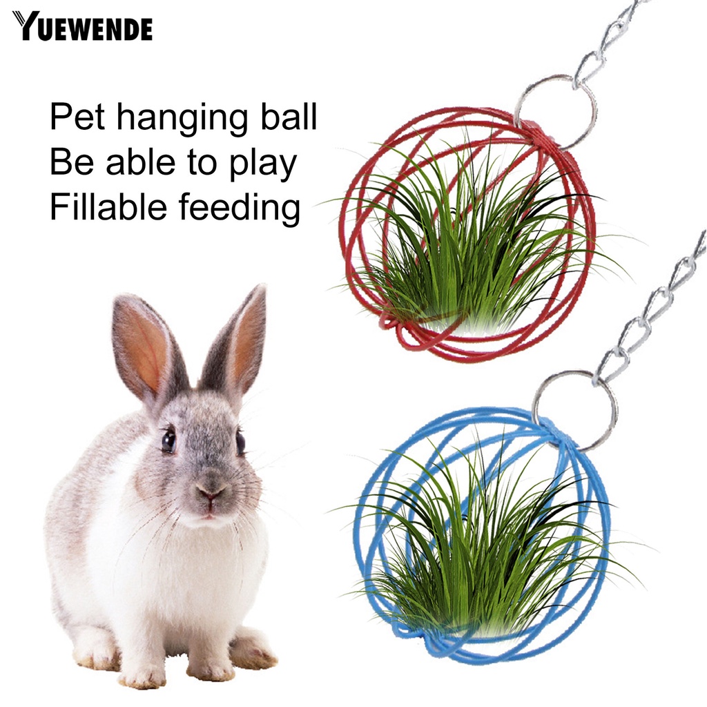 Yq.e Giá Treo Quả Bóng Cỏ Tròn Mini Đựng Thức Ăn Cho Thú Cưng