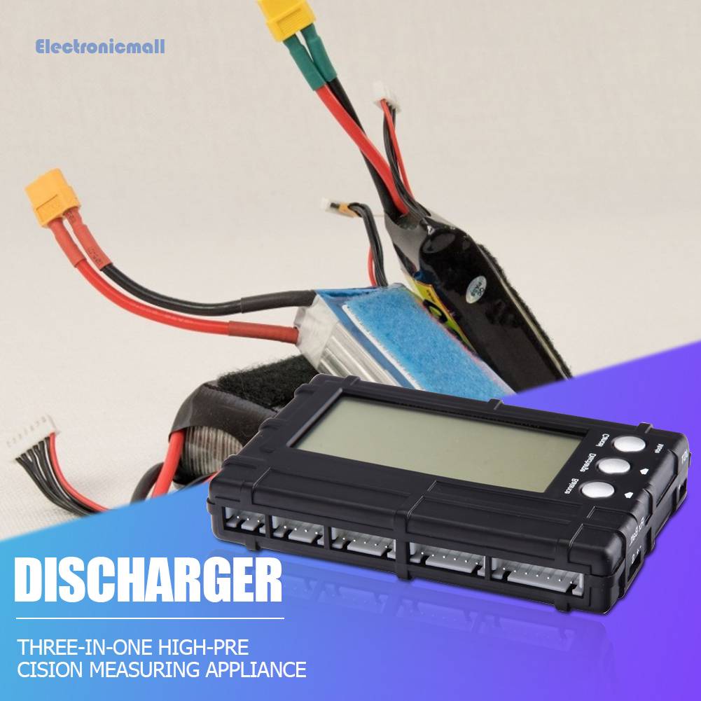 Đồng Hồ Đo Điện Áp Pin Lipo 2-6s Lipo RC 3 Trong 1 Màn Hình LCD