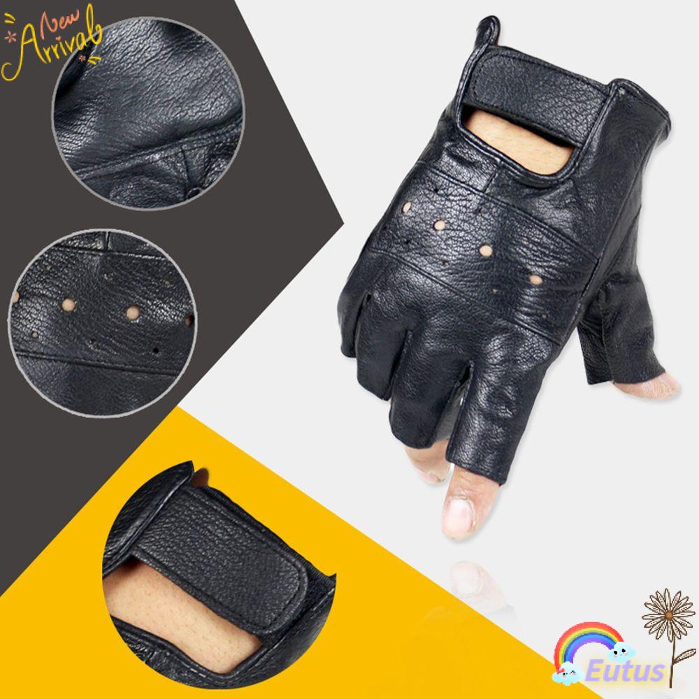 Set 2 Găng Tay Da Không Ngón Siêu Nhẹ Dùng Lái Xe Mô Tô / Scooter ATV