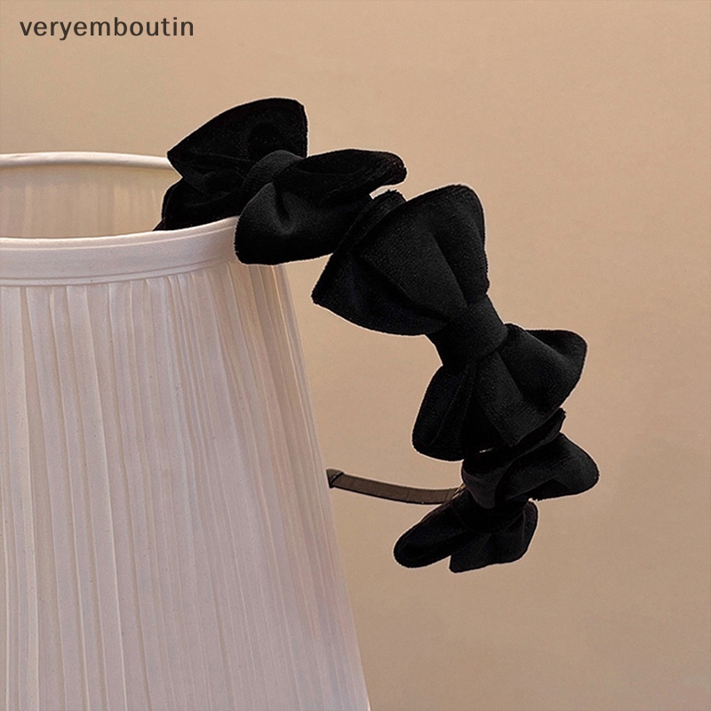 Băng Đô Nhung Thắt Nơ Hình Đầu Lâu Thời Trang Thanh Lịch Cao Cấp