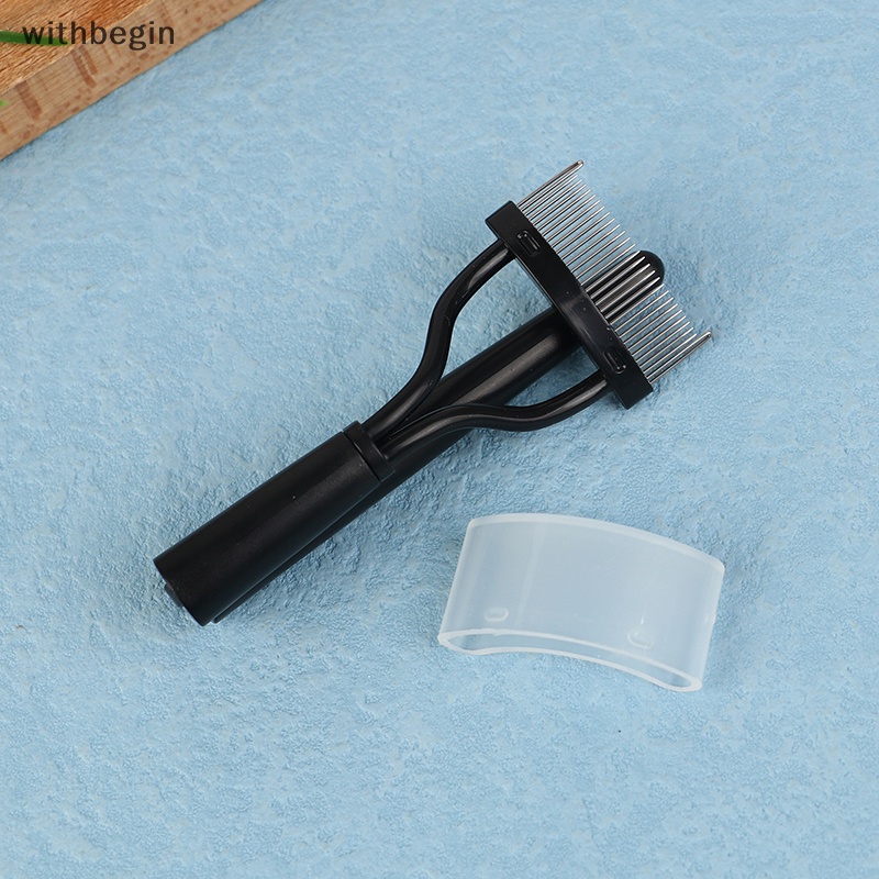 Lược Chải Lông Mi Bằng Kim Loại Màu Đen Thiết Kế Nhỏ Gọn Tiện Dụng