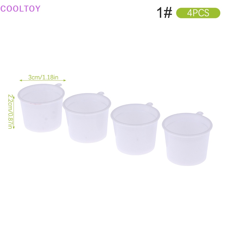 Set 4 Ly Uống Nước Mini Tỉ Lệ 1: 6 Dùng Để Trang Trí Nhà Búp Bê
