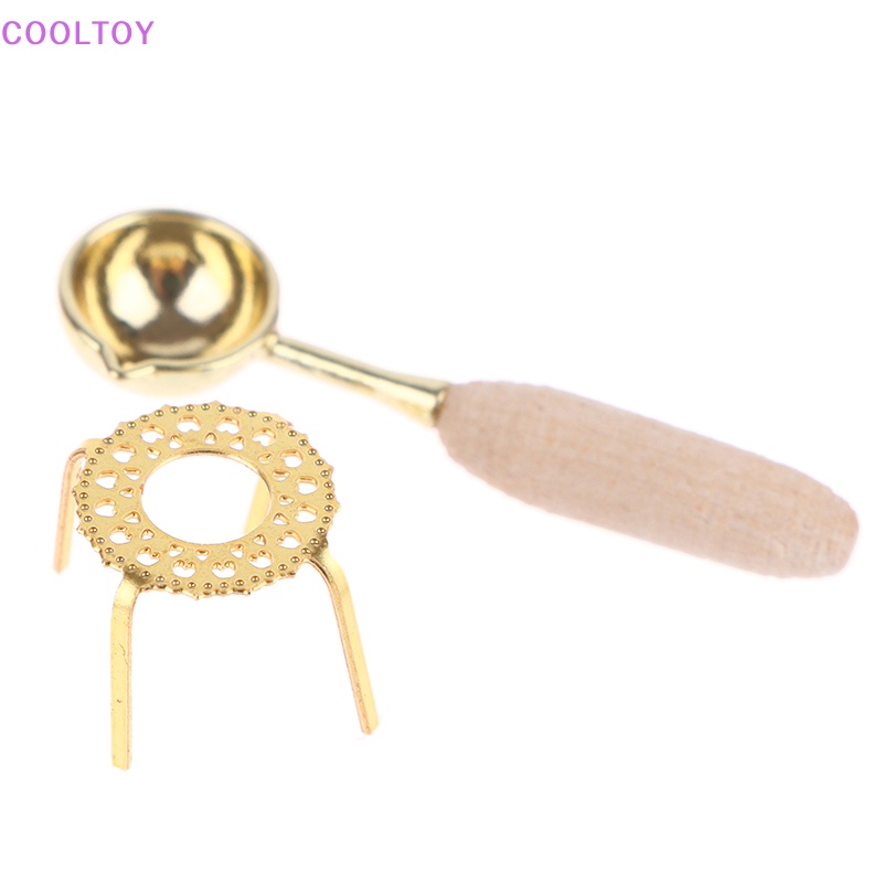 1 Bộ Dụng Cụ Đóng Dấu Sáp Niêm Phong Cho Nhà Búp Bê 1: 12