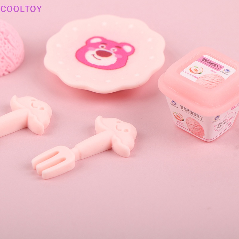 Set Khay Đựng Kem / Đồ Chơi Nội Thất Trang Trí Nhà Búp Bê Tỉ Lệ 1: 12