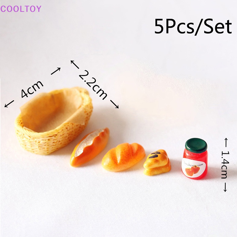 Set 5 Giỏ Bánh Mì Đồ Chơi Mini Cho Nhà Búp Bê
