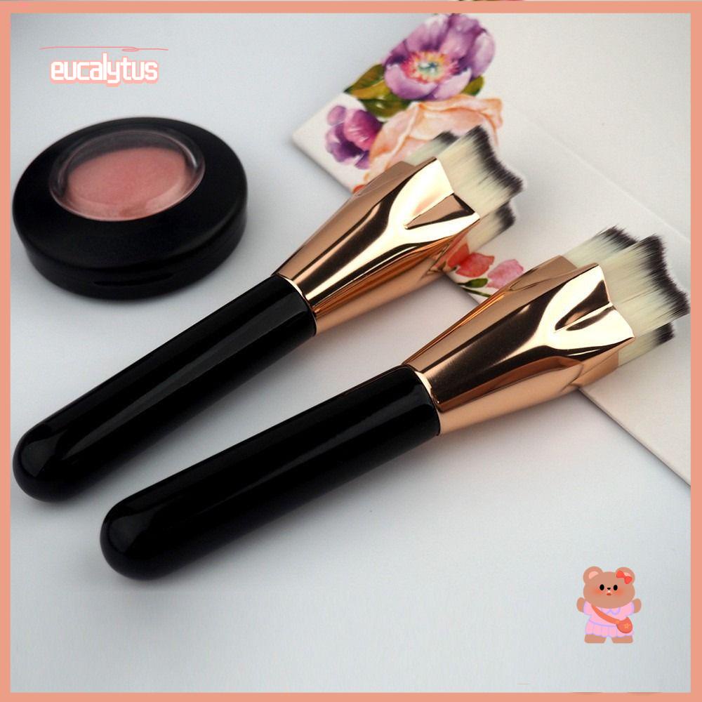 Cọ Trang Điểm Đầu Phẳng Không Đánh Dấu Tay Cầm Bằng Gỗ Hình Ngôi Sao Năm Cá