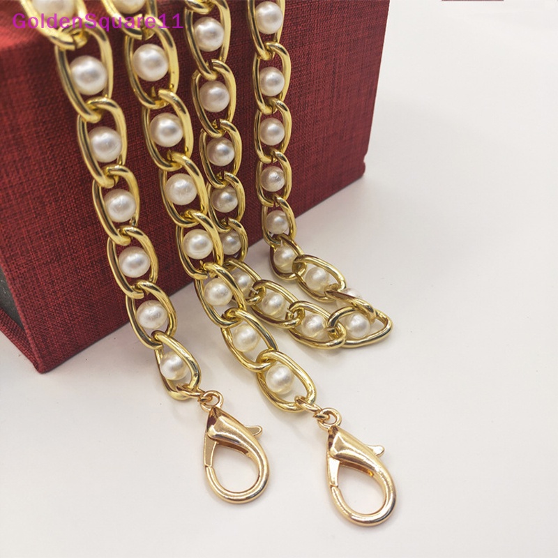 Dây Xích Kẹp Túi Xách / Hành Lý Đính Hạt Ngọc Trai Mạ Vàng Sang Trọng