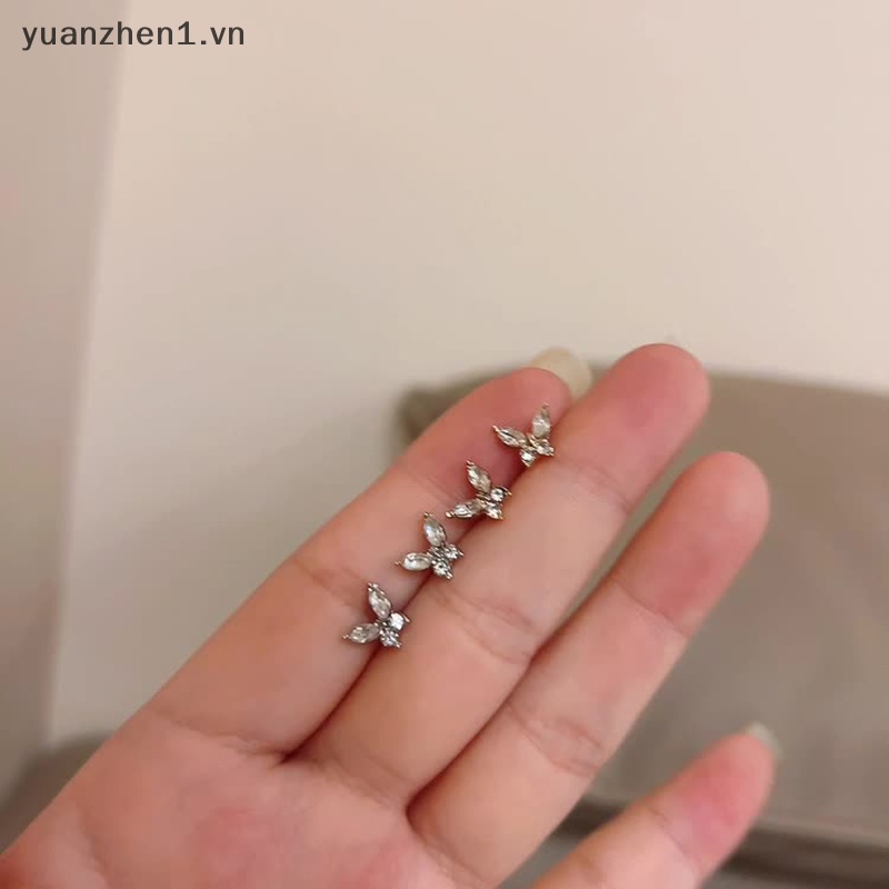 Bông Tai Hình Bướm Đính Đá Thời Trang Dành Cho Nữ