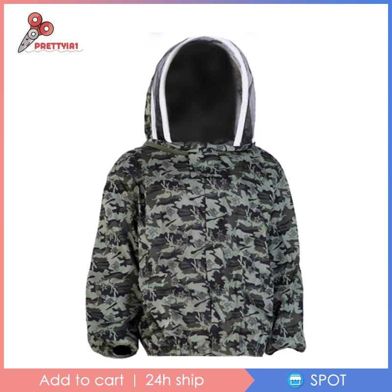 [Prettyia1] Set Áo Khoác Và Mũ Nuôi Ong Cao Cấp Kèm Túi Đựng