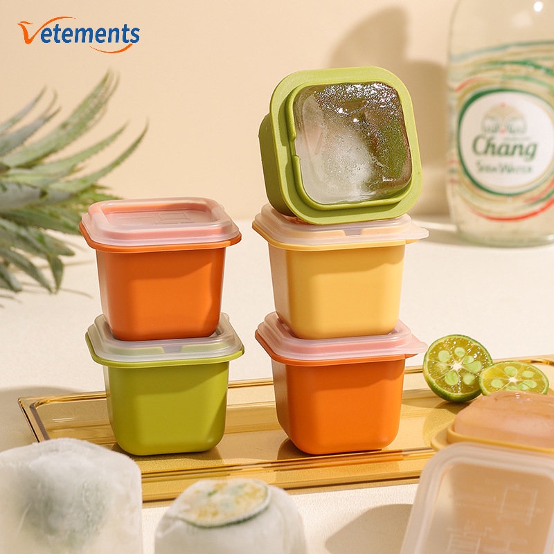 Khuôn Làm Đá Viên Hình Vuông Có Thể Tái Sử Dụng