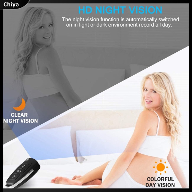 Máy Quay Hồng Ngoại Mini DVR 1080p HD Đa Năng Có Thể Nhìn Đêm Gắn Chìa Khóa Xe Hơi