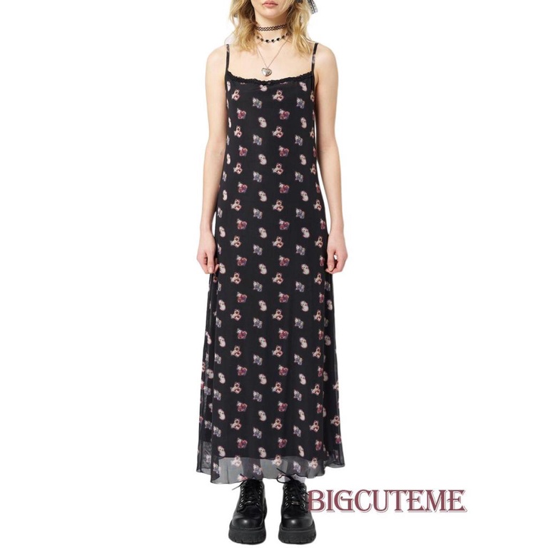 [] - Đầm Hai Dây Dáng Dài Hở Lưng / Hoa Thời Trang Đi Tiệc Hàng Ngày Cho Nữ