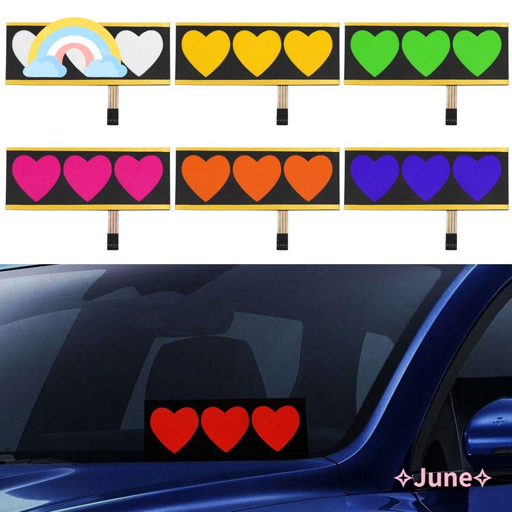 Miếng Dán Trang Trí Xe Hơi Họa Tiết Trái Tim Có Đèn LED Độc Đáo