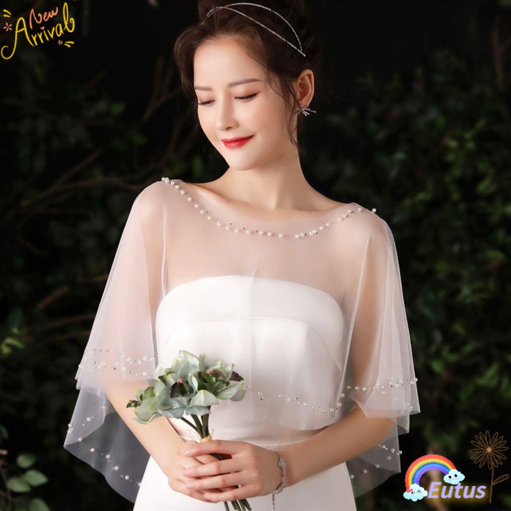 Khăn Choàng Vải Tuyn Mềm Mại Hóa Trang Cho Cô Dâu