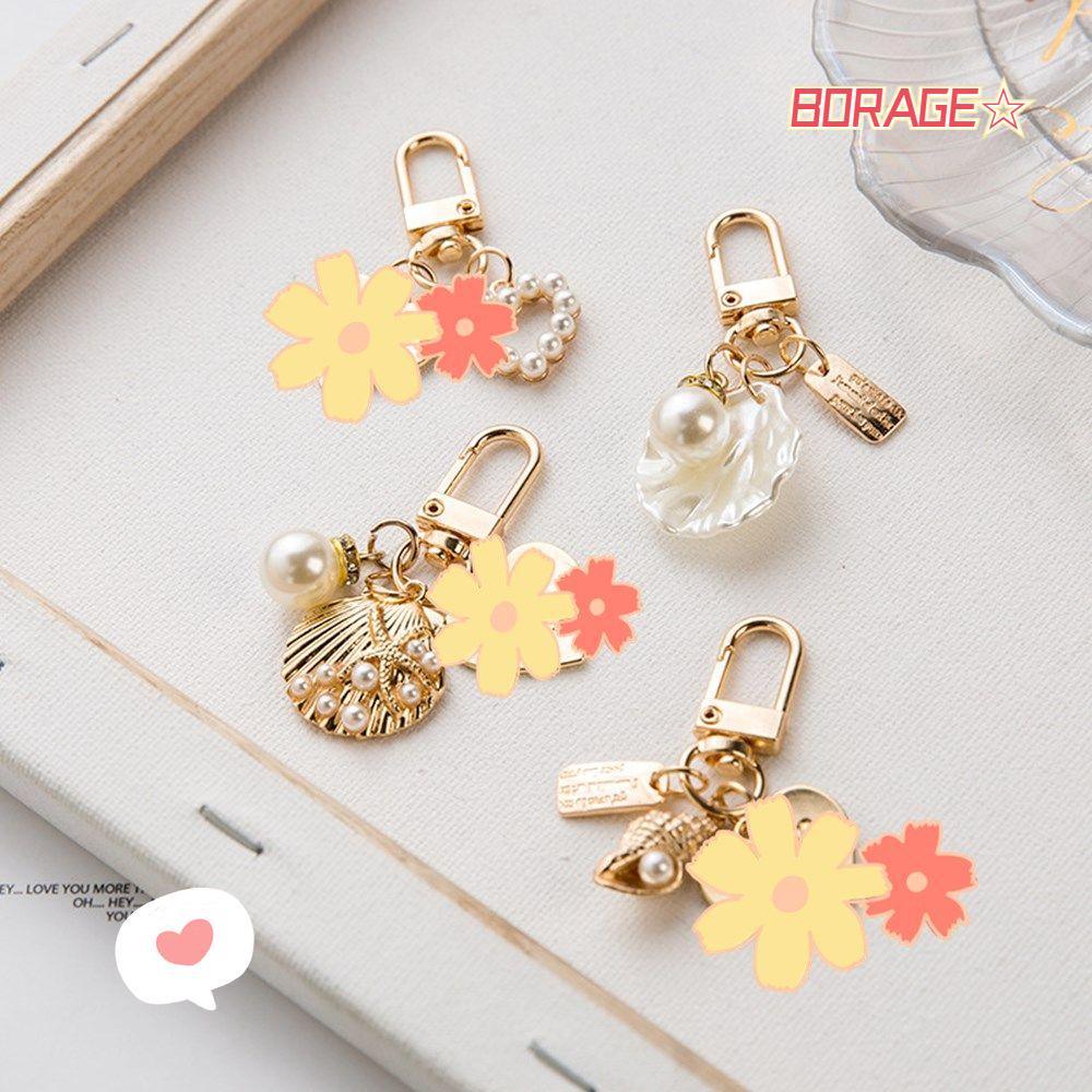 Móc Khóa Điện Thoại Hình BORAG|Ngọc Trai Giả