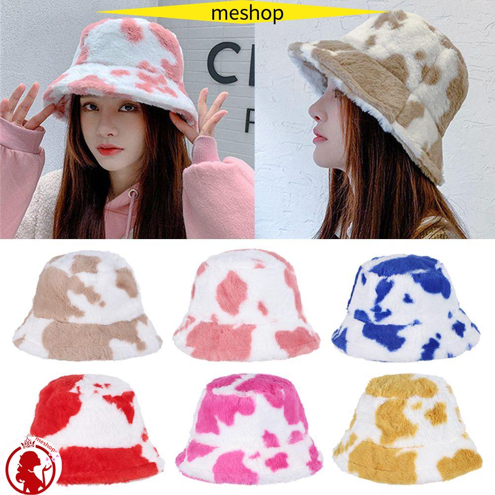 Mũ Bucket Lông Giả Mềm Mại Thời Trang Cho Nữ