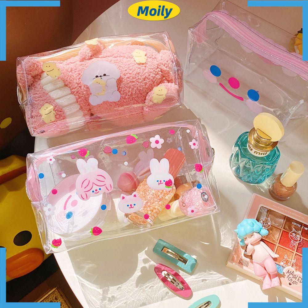 Túi Đựng Mỹ Phẩm Bằng PVC Sức Chứa Lớn Có Khóa Kéo Tiện Dụng