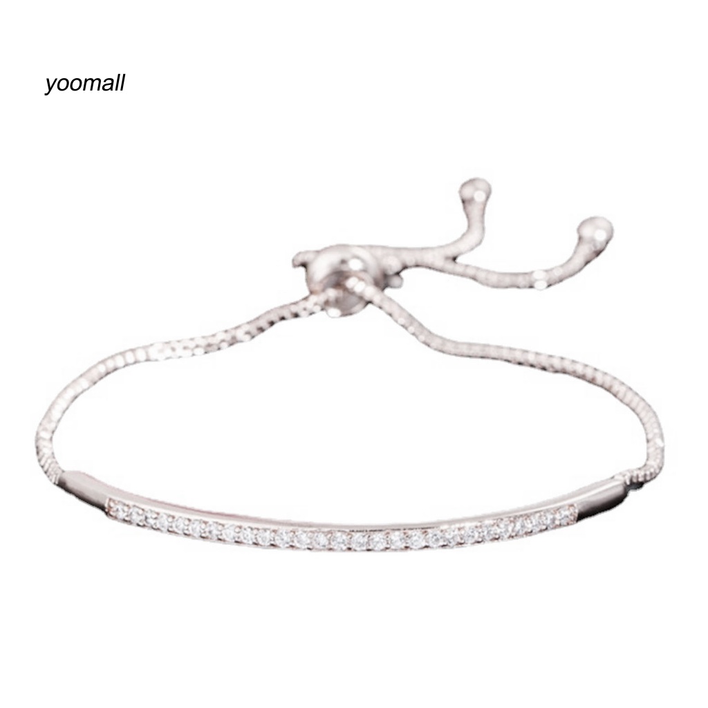 Vòng Tay Đính Đá Lấp Lánh Có Thể Điều Chỉnh Kích Thước