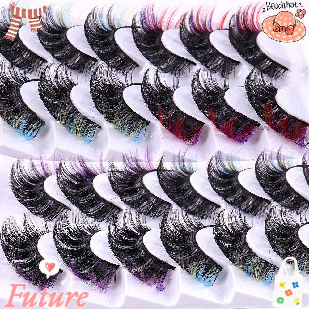 Lông Mi Giả Xoăn Dày Tự Nhiên Nhiều Màu Sắc