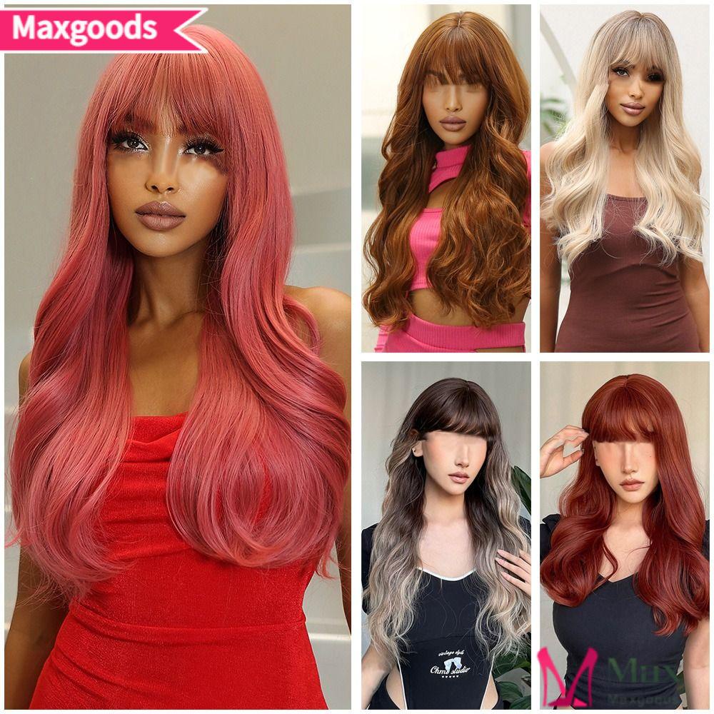 Bộ Tóc Giả Xoăn Dài Bằng Sợi Tổng Hợp Chịu Nhiệt Chất Lượng Cao