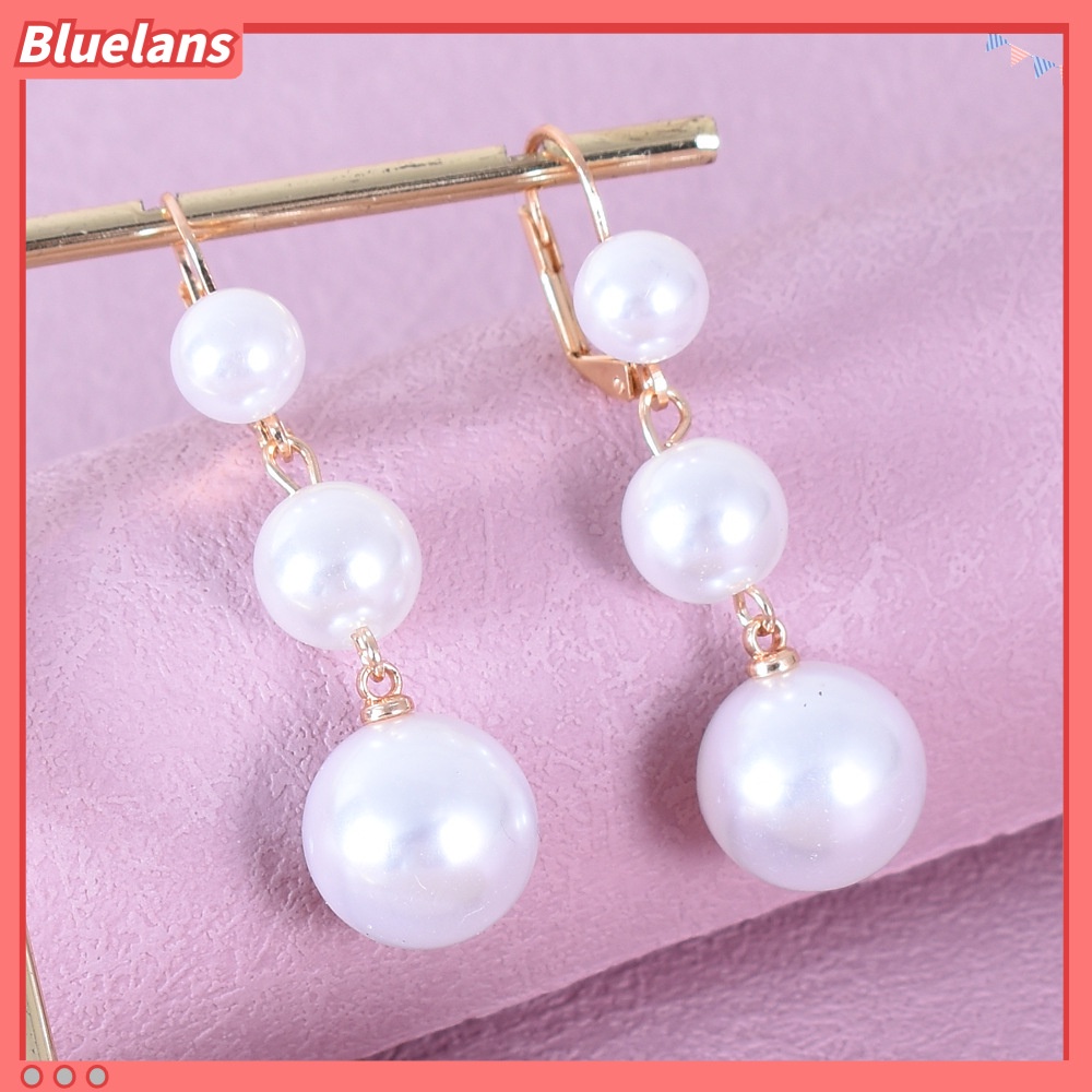 [BLS] Khuyên Tai Tua Rua Dài Đính Ngọc Trai Cổ Điển Hợp Thời Trang Cho Nữ