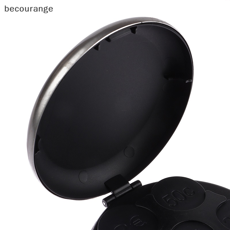 [becourange] Hộp Đựng Tiền Xu / Mỹ / Châu Âu Hình Tròn