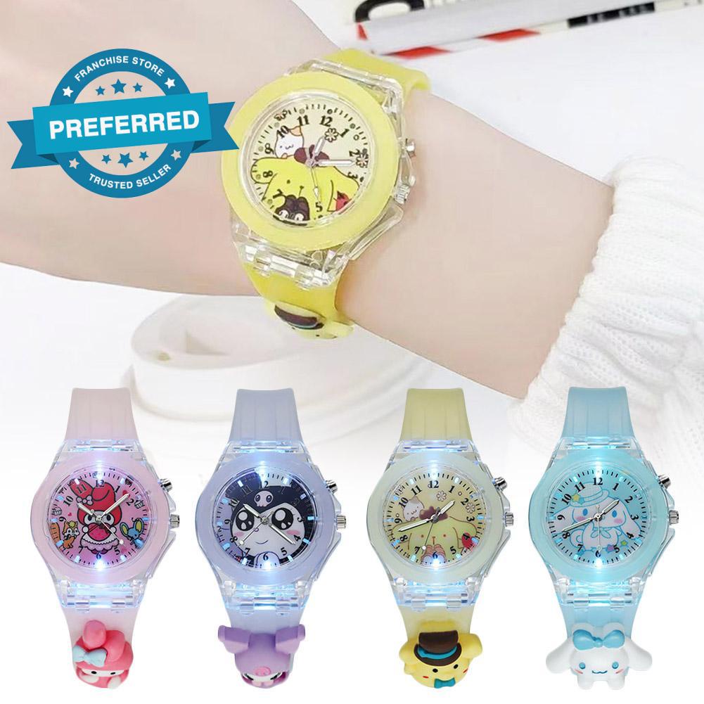 Đồng Hồ LED Dây Silicon Họa Tiết Hoạt Hình Đa Năng H8S4