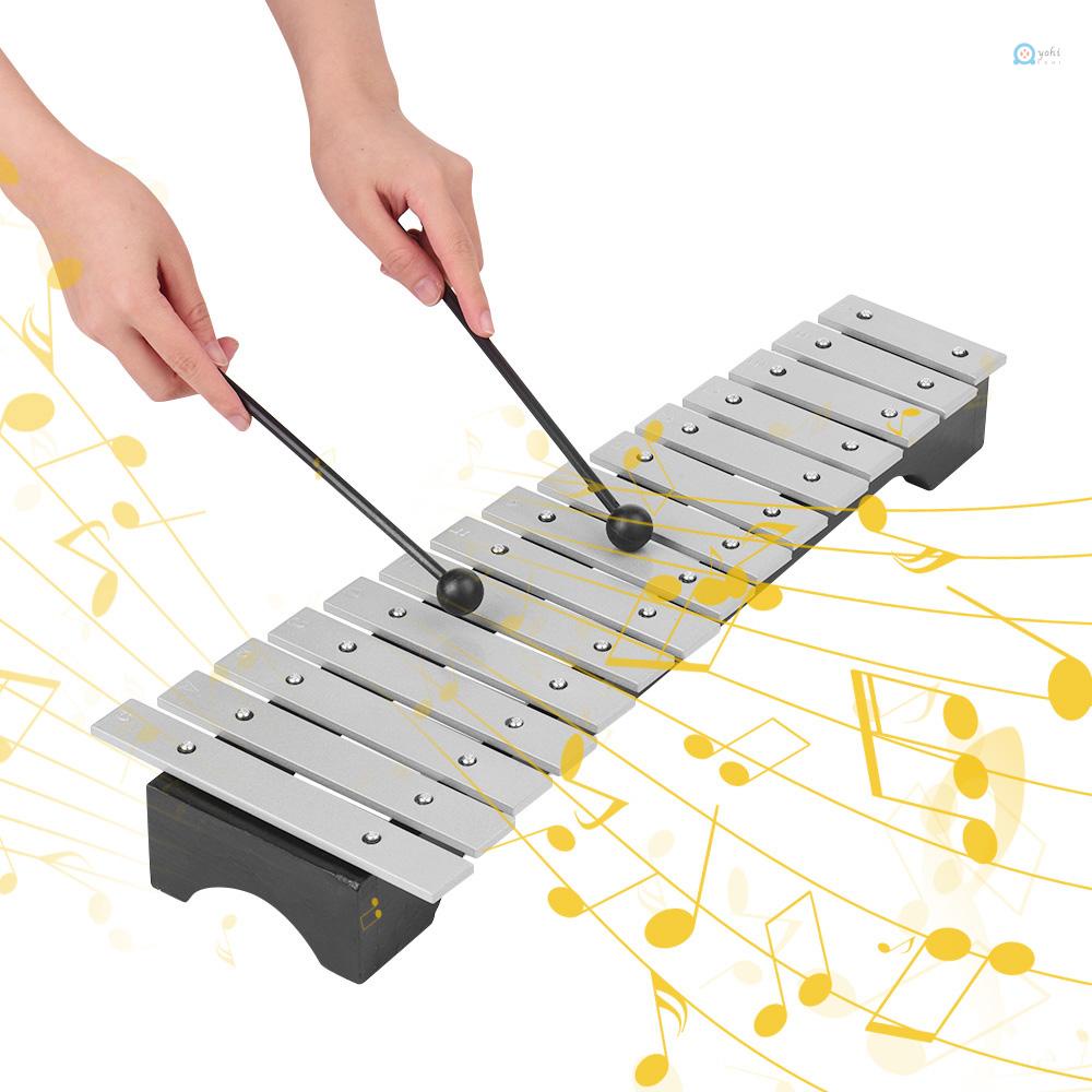 Đàn Phiến Gỗ yq713 15-Note Xylophone Đế Nhôm Kèm Túi Đựng Tiện Lợi