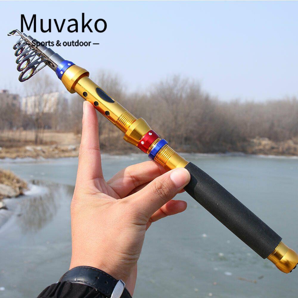 MUVAKO Cần Câu Cá Bằng Sợi Carbon Có Thể Thu Gọn Tiện Dụng Mang Theo Du Lịch