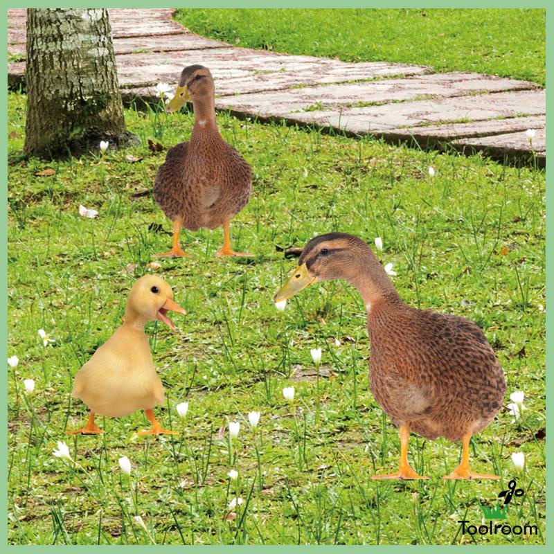 Bộ 3 Bức Tượng Vịt Dùng Trang Trí Lối Đi Sân Vườn