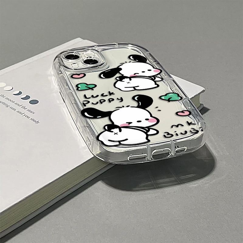 Ốp Điện Thoại Silicone Mềm Trong Suốt Chống Sốc In Hình Chú Cún Cho IPhone 14 13 12 11 Pro Max XS X XR 8 + 7 Plus