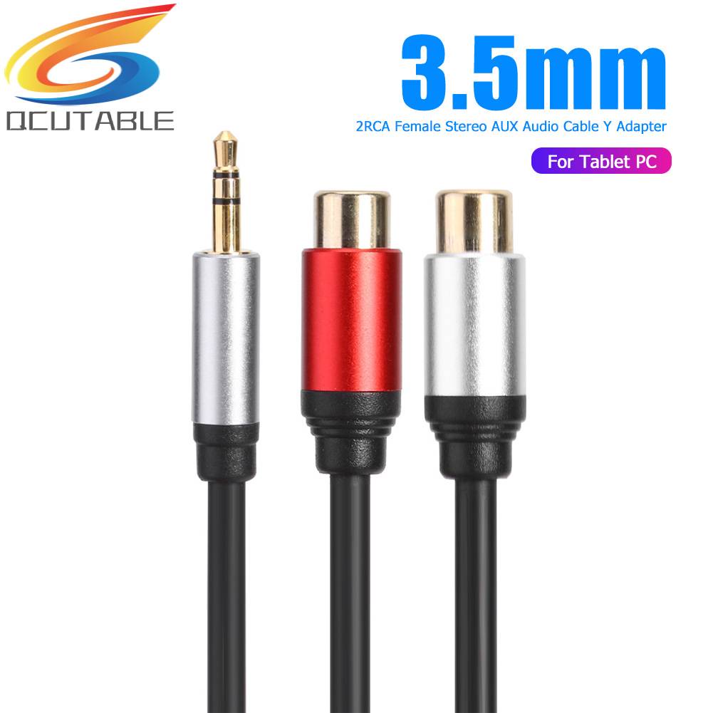 Cáp ChuyểN ĐổI Âm Thanh Chữ Y 3.5mm ĐầU CắM Sang Lỗ CắM 2RCA Cho MáY TíNh BảNg