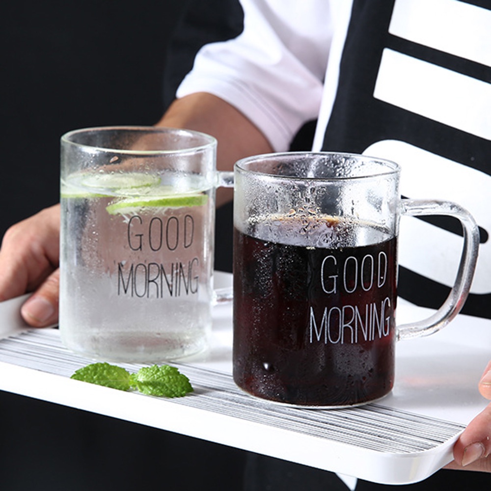 Cốc Thủy Tinh Uống Cà Phê / Trà Sữa / Latte In Chữ 400ML