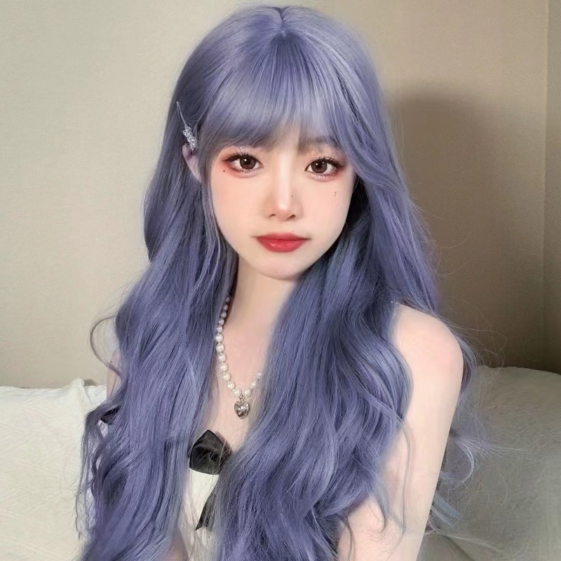 Bộ Tóc Giả Dài Xoăn Gợn Sóng Lớn Kèm Mũ Hóa Trang Lolita