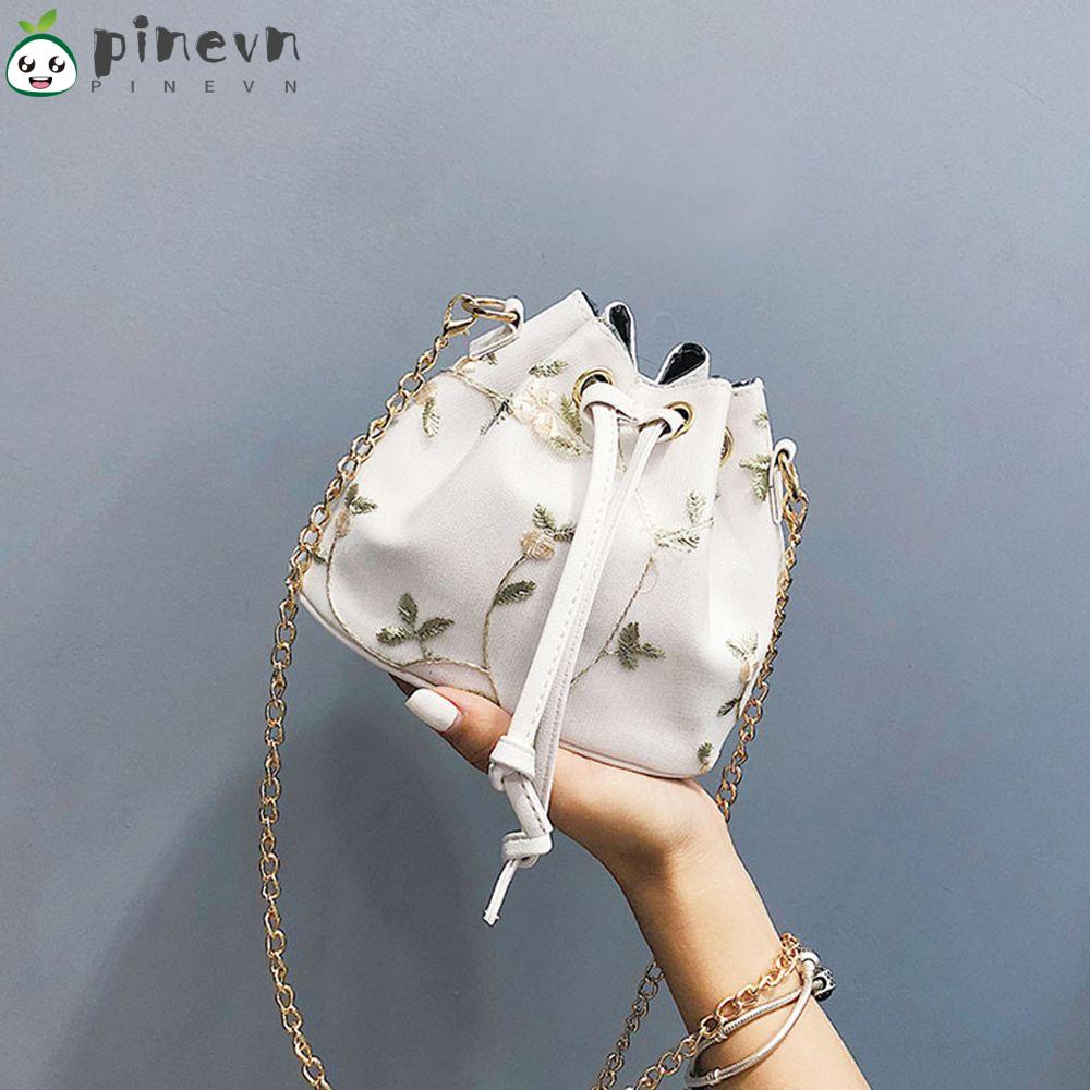 PINEVN Túi Đeo Chéo Vai Họa Tiết Thêu Thời Trang Sành Điệu Cho Nữ