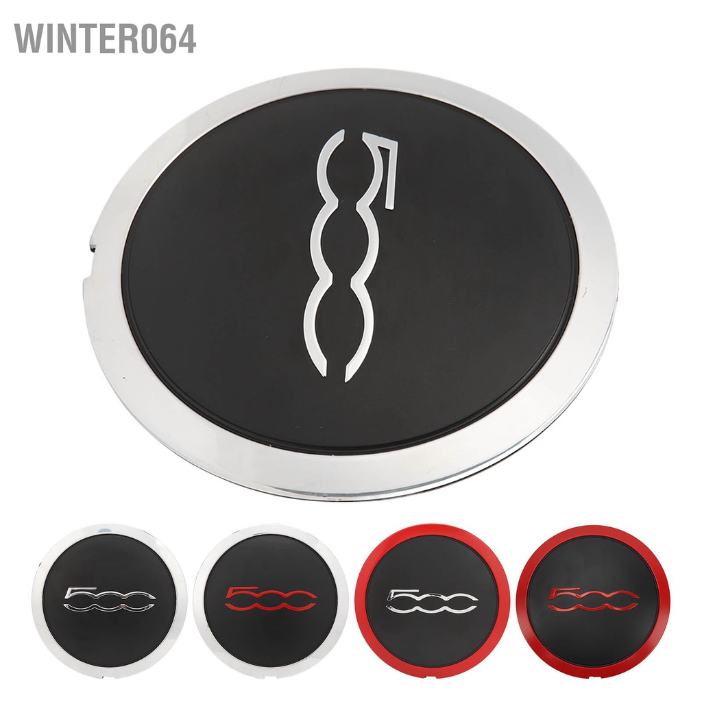 Winter064 Nắp Hup Bánh Xe Trung Tâm Có Viền Mạ Chrome 68078419AC Chịu Nhiệt Thay Thế Cho FIAT 500