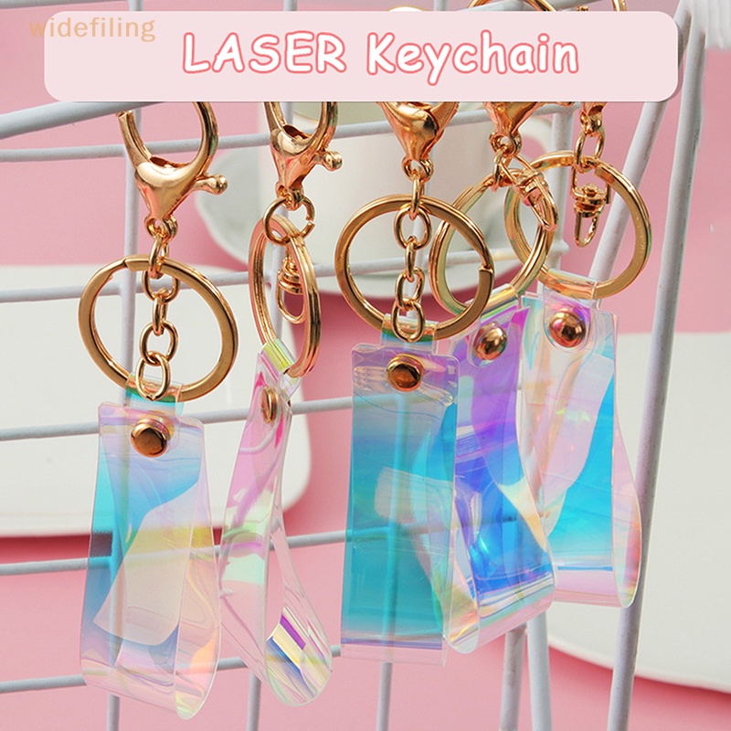 Móc Chìa Khóa / Điện Thoại Họa Tiết Laser Dễ Thương Xinh Xắn Kèm Dây Đeo Cho Nữ