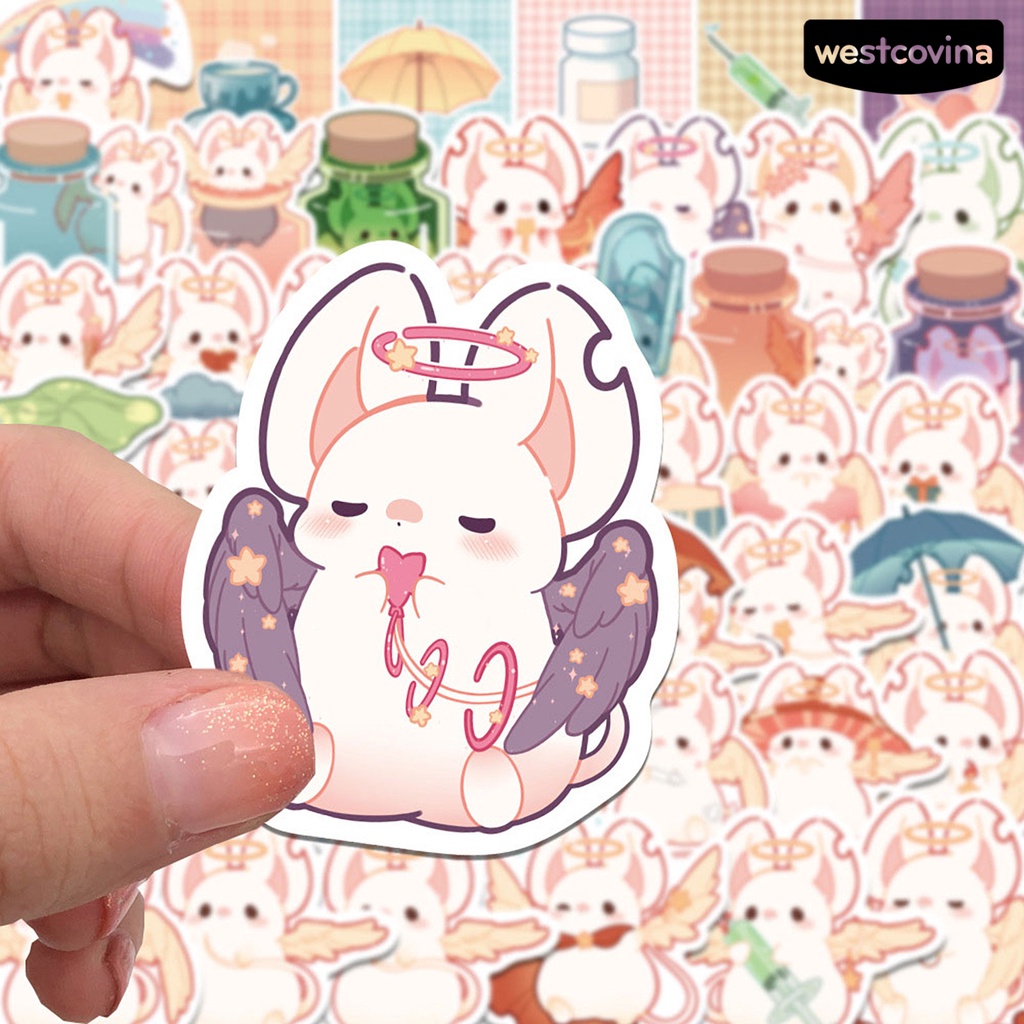 [WSTN] [WSTN]✎Set 50 Miếng Dán Trang Trí Laptop Bằng PVC Trong Suốt Họa Tiết Chuột Dễ Thương DIY