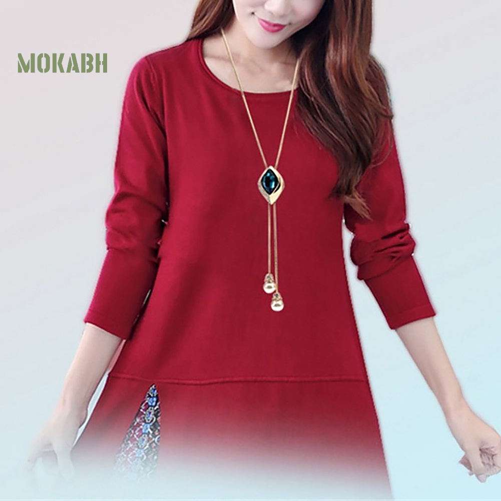 [Mok Abh] Vòng cổ Dáng Dài Mặt Đính Kim Cương Giả Và Ngọc Trai Nhân Tạo