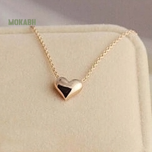 [Mok Abh] Vòng cổ Dáng Ngắn Mặt Hình Trái Tim Nhỏ Thanh Lịch Dễ Thương Cho Nữ