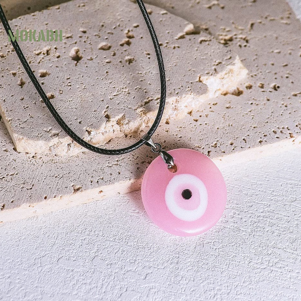 Vòng cổ Giả Da Với Mặt Hình Tròn Họa Tiết Trái Tim Có Thể Điều Chỉnh Cho Nam Nữ