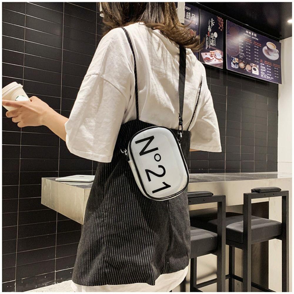 Túi Đeo Chéo Nhỏ Bằng PVC Trong Suốt Màu Laser Thời Trang Cho Nữ